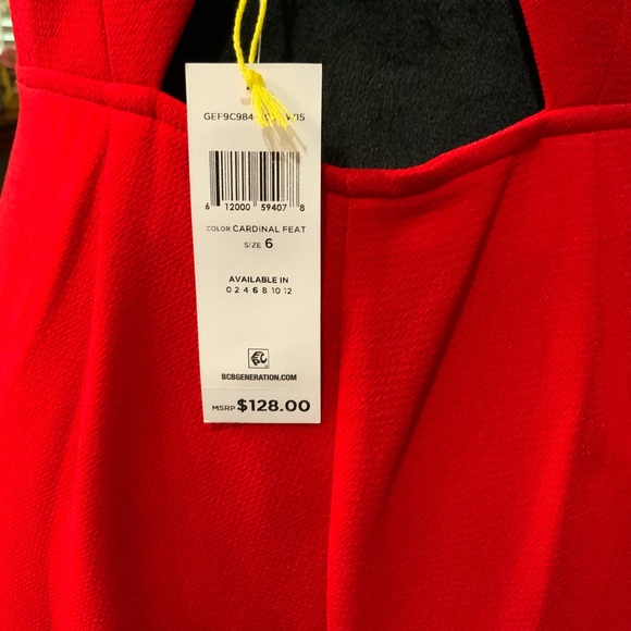 NWT-BCBG red romper size 6 - Picture 9 of 9